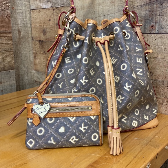 Dooney & Bourke Handbags - Dooney & Bourke Signature Monogram Bucket & Matching Wallet